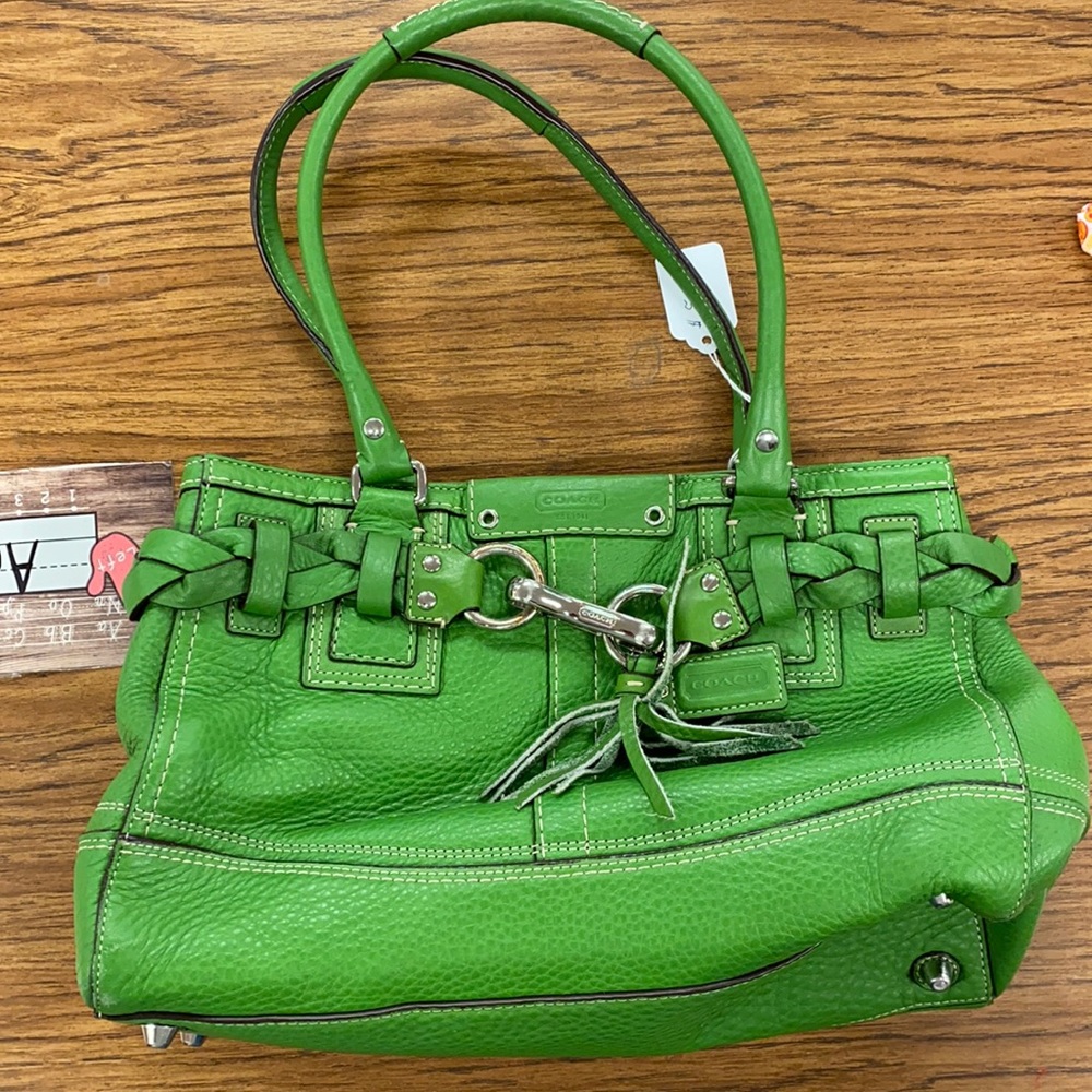 Green coach purse